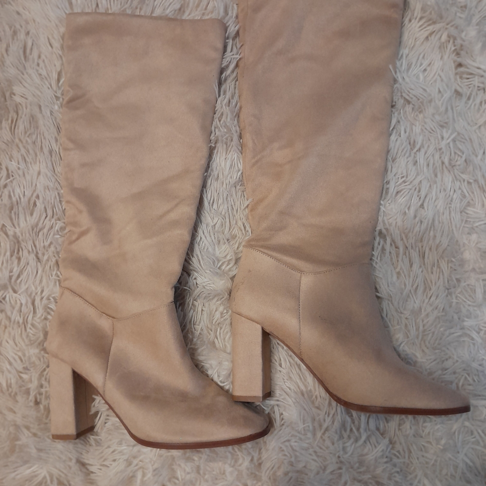 Express Tan Heeled Boots
